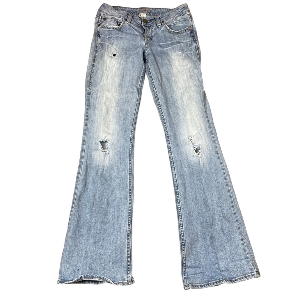 Silver Jeans Distressed Boot Cut Jeans Women’s Size 28